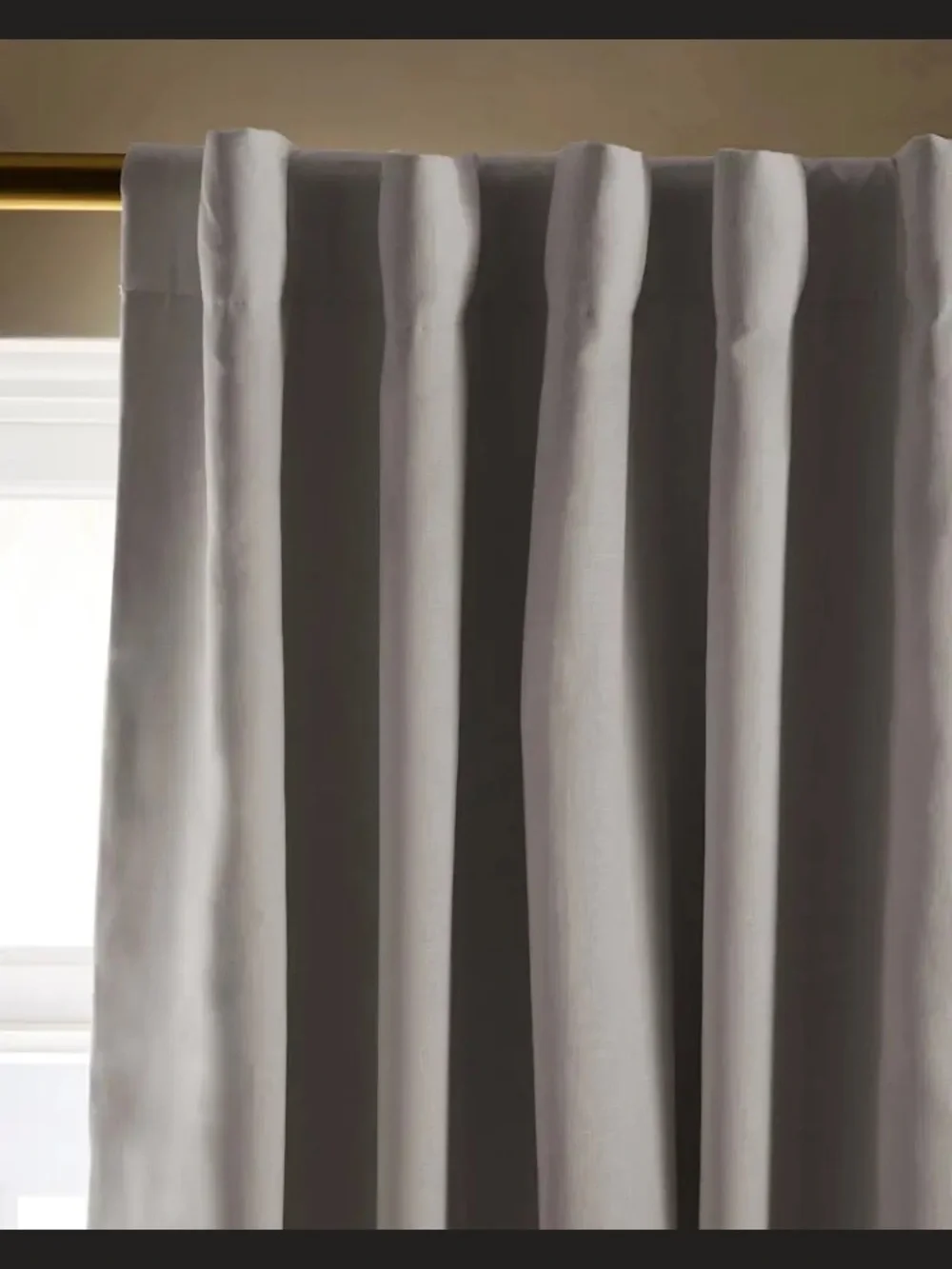 Quince 96x84 White Linen Blackout Curtain Panel